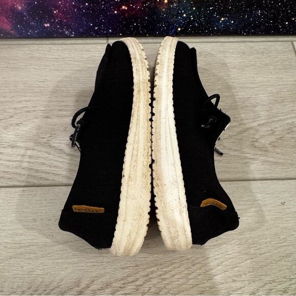 Hey Dude Wendy Linen Black Kids Sz 11 Slip On Comfort Walking Western Shoes - Picture 6 of 8